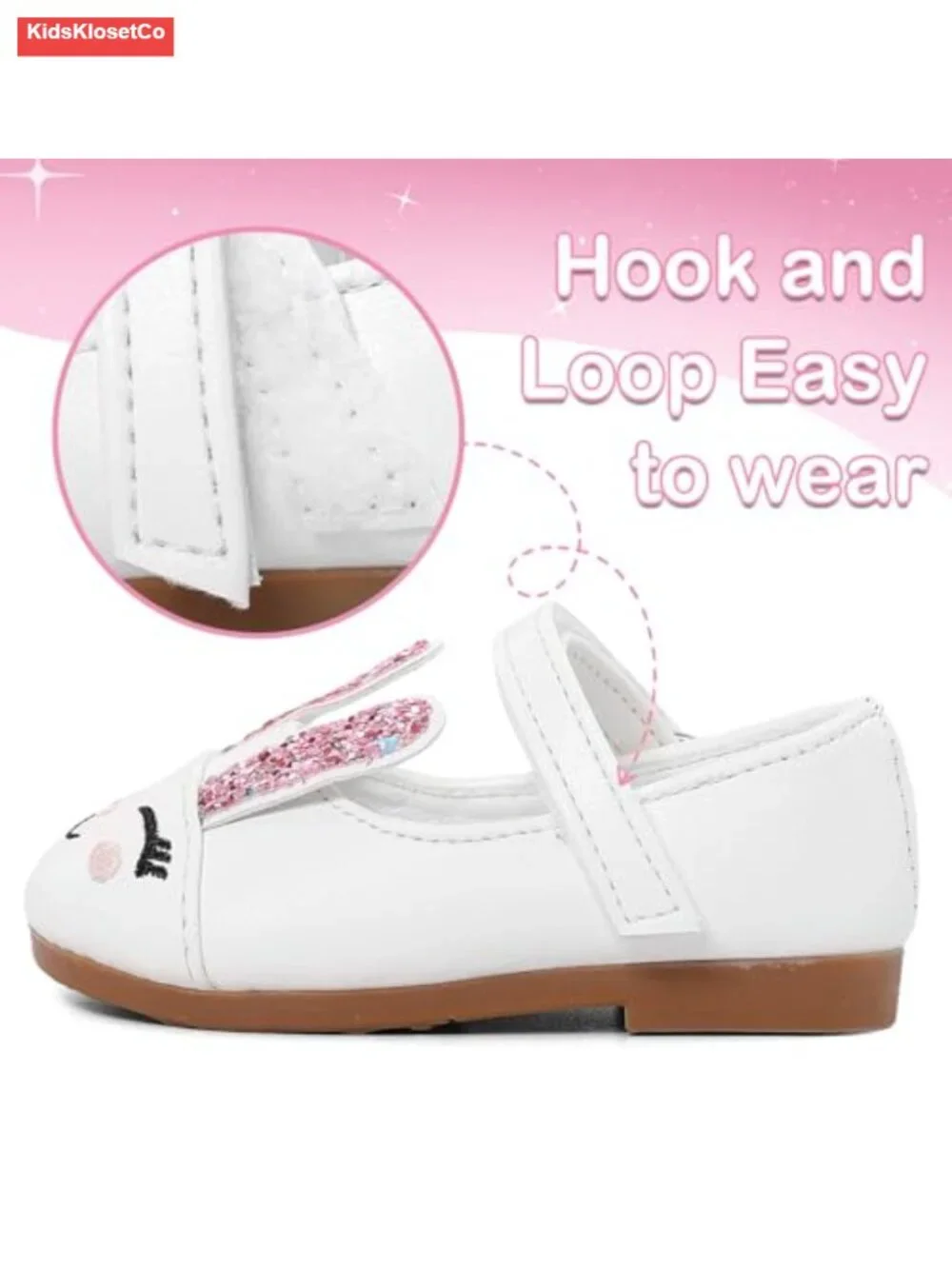 Baby Girls Sequin Mary Jane Flats Anti Slip Princess Dress Shoes